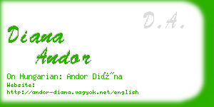 diana andor business card